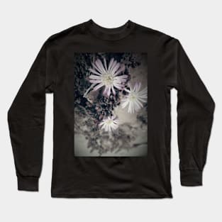 Pink Succulent Flower Blossom Long Sleeve T-Shirt